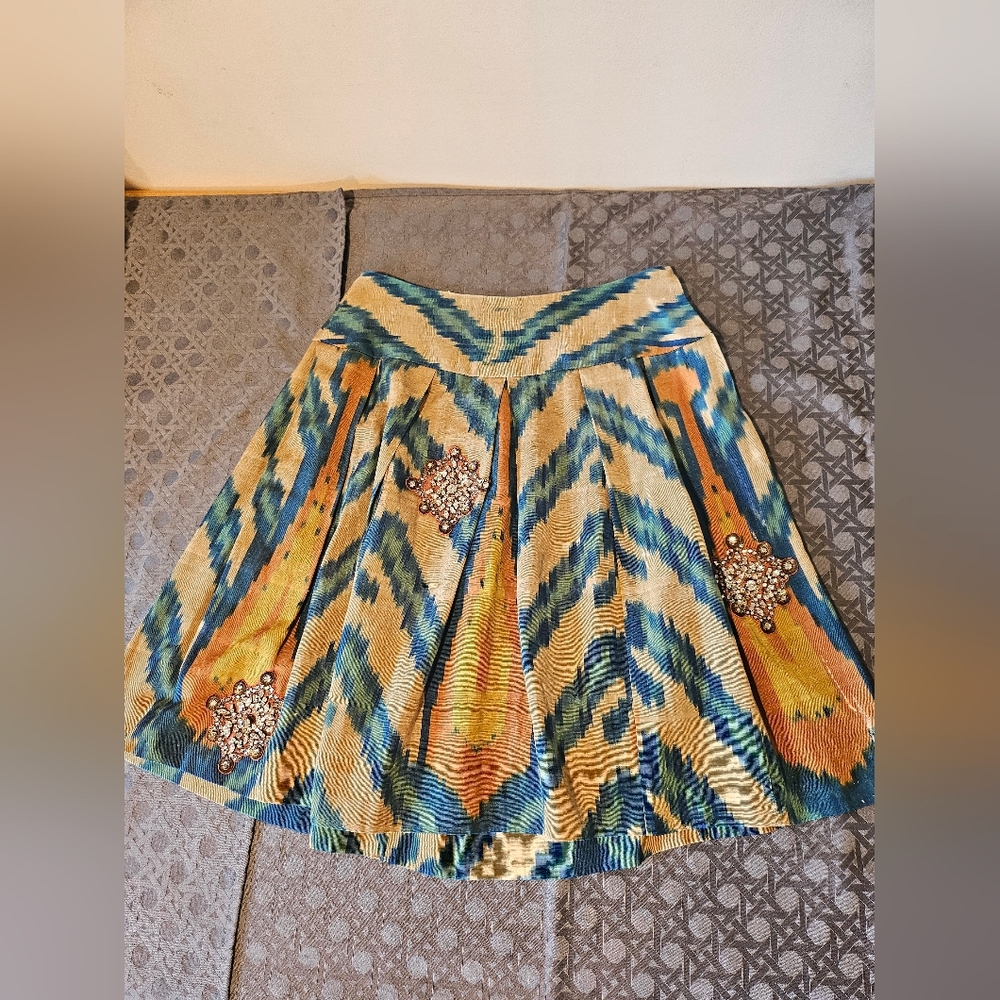 Silk Beaded Oscar de la Renta Vintage Skirt